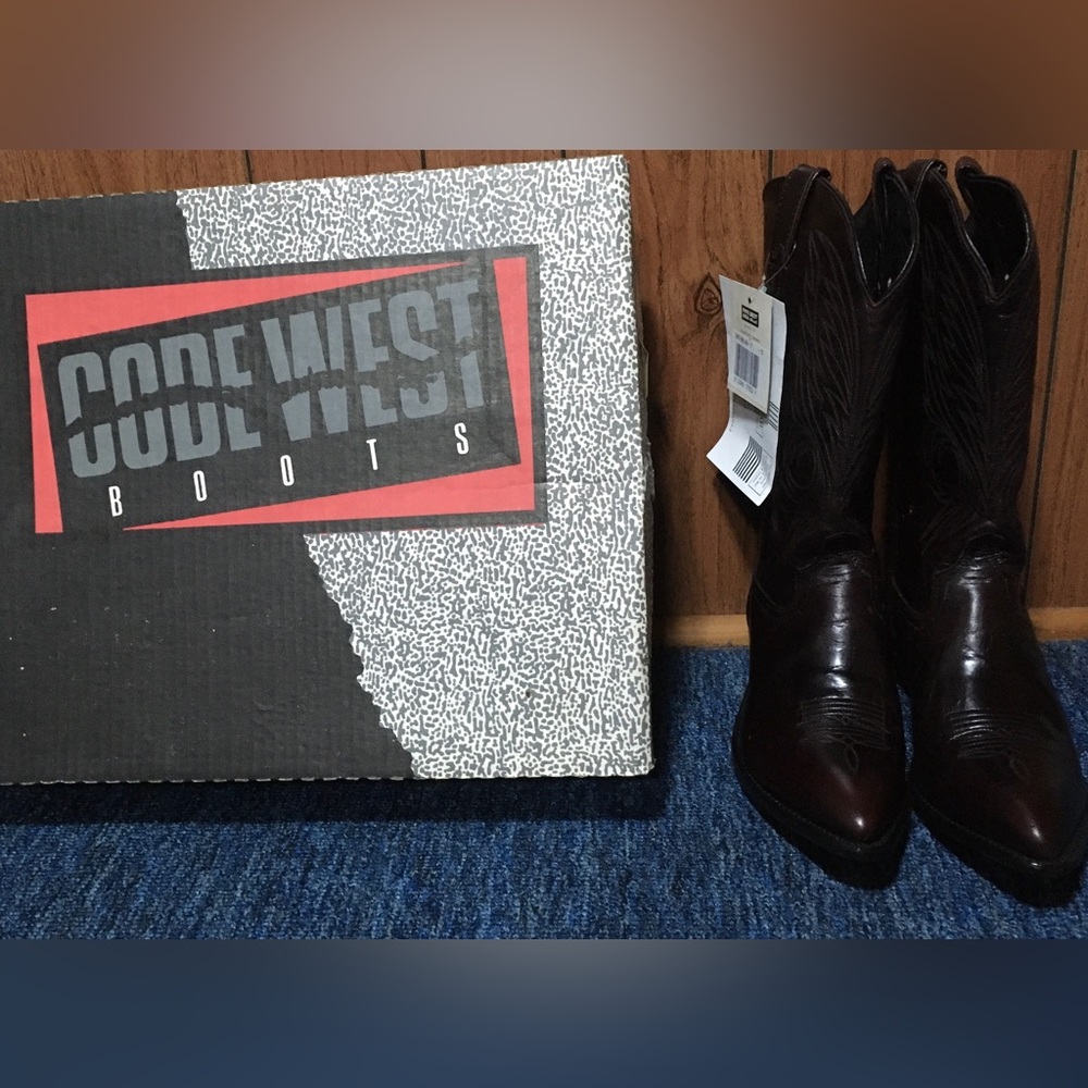 Brand New With Box Vintage Code West For Dan Post Western Boots Women’s Rita - Picture 4 of 5